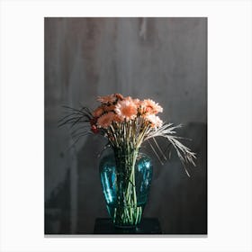 Decorative Dark Bouquet Of Flowers Canvas Print