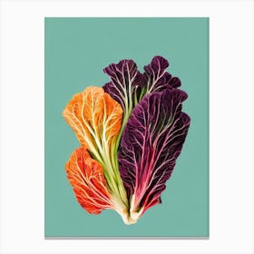 Chinese Broccoli Bold Graphic vegetable Canvas Print