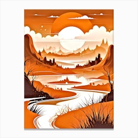 Desert Landscape Canvas Print