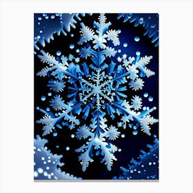 Intricate, Snowflakes, Pop Art Photography Canvas Print
