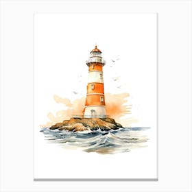 Lighthouse In The Sea 2 Canvas Print