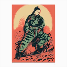 Samurai Illustration 10 Canvas Print