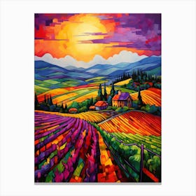 Woodinville Wine Country Fauvism 4 Canvas Print