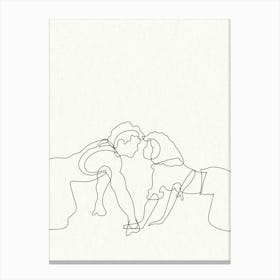 Dirty Dancing Outline Canvas Print