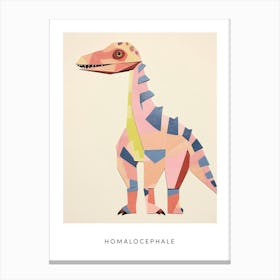 Nursery Dinosaur Art Homalocephale 3 Poster Canvas Print