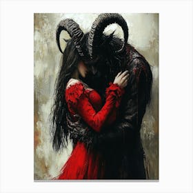 Demon And Woman Canvas Print