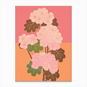 Primroses Flower Big Bold Illustration 3 Canvas Print