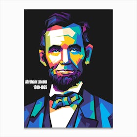 Abraham Lincoln Wpap Canvas Print