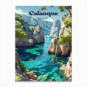 Calanque France Marseille Digital Travel Art Leinwandbild