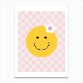 Smiley Flower Canvas Print