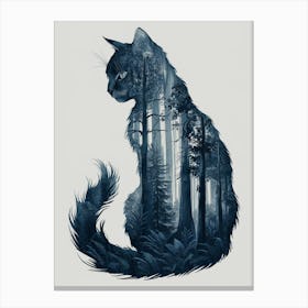 Cat In The Forest 2 Canvas Print