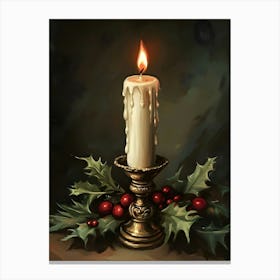 Christmas Candle Canvas Print