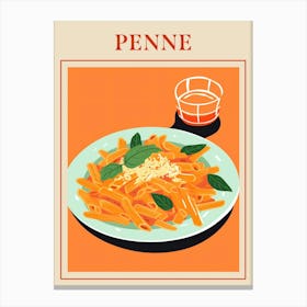 Penne Alla Vodka Italian Pasta Poster Canvas Print