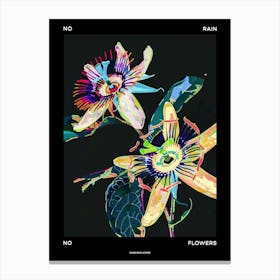 No Rain No Flowers Poster Passionflower 4 Canvas Print