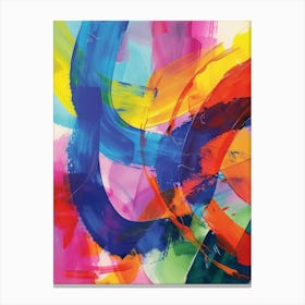 Colourful Brush Strokes 10 Canvas Print