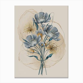 Blue Flowers 6 Canvas Print