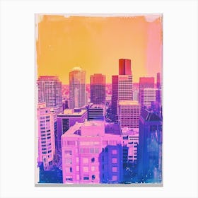 Retro Photo Inspired Cityscape 1 Canvas Print