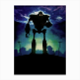 The Iron Giant In Style Dots Canvas Print