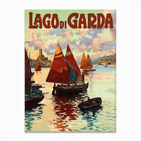 Sailing Boats On a Lake Garda Canvas Print