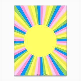 Rainbow Sunburst Canvas Print