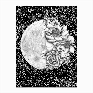Moon Abloom Canvas Print