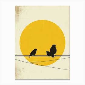 Birds On A Wire 5 Canvas Print