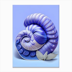 Periwinkle Snail  Patchwork Canvas Print