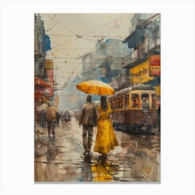 Rainy day In London Canvas Print