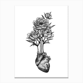 Blooming Heart Canvas Print