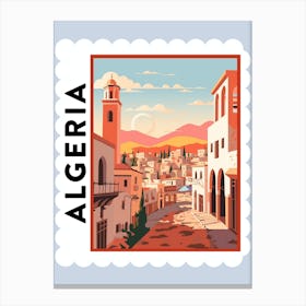 Algeria 3 Travel Stamp Poster Canvas Print