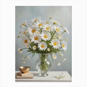 Daisies In A Vase 3 Canvas Print