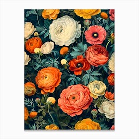 Floral Wallpaper 3 Canvas Print