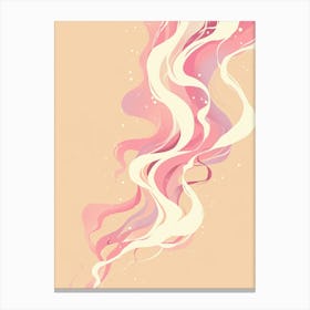 Pink Wavy Hair Canvas Print