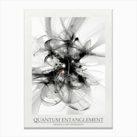 Quantum Entanglement Abstract Black And White 5 Poster Canvas Print