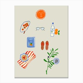 Summer essentials 1 Canvas Print