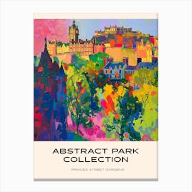 Abstract Park Collection Poster Princes Street Gardens Edinburgh Scotland 1 Canvas Print