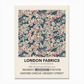 Poster Floral Morning London Fabrics Floral Pattern 5 Canvas Print