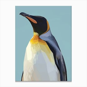 Emperor Penguin Zavodovski Island Minimalist Illustration 3 Canvas Print