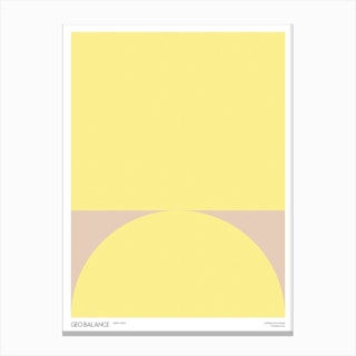 Geo Balance Mellow Yellow Canvas Print
