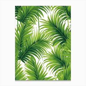 Palm Leaves Seamless Pattern Canvas Print