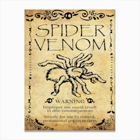 Spider Venom, Halloween Poster Canvas Print