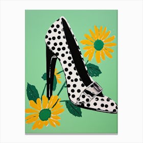 High Heel Petals: Artistic Floral Elegance Canvas Print