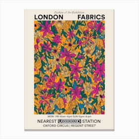 Poster Aster Amaze London Fabrics Floral Pattern 3 Canvas Print