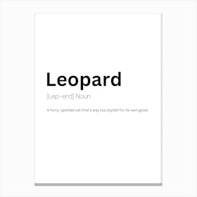 Leopard Definition Meaning 1 Canvas Print