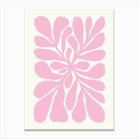 Abstract Botanical Pink Canvas Print