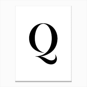 Letter Q.Classy expressive letter. Canvas Print