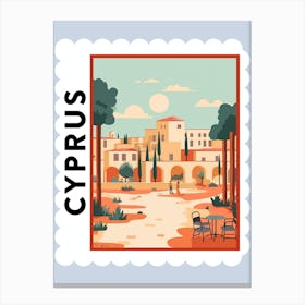 Cyprus Travel Stamp Poster Canvas Print