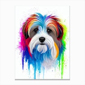 Havanese Rainbow Oil Painting dog Canvas Print