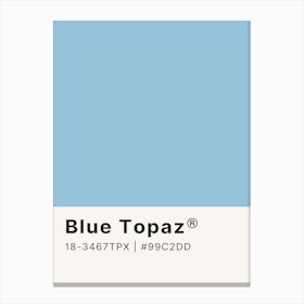 Blue Topaz Canvas Print