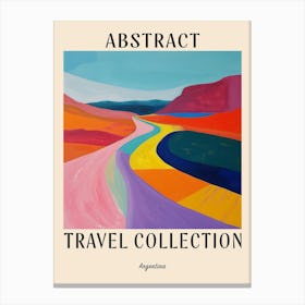 Abstract Travel Collection Poster Argentina 2 Canvas Print